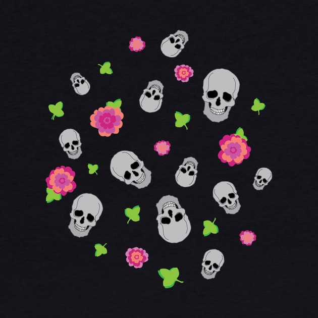 Skulls and flowers by DannysRemakeRemodel